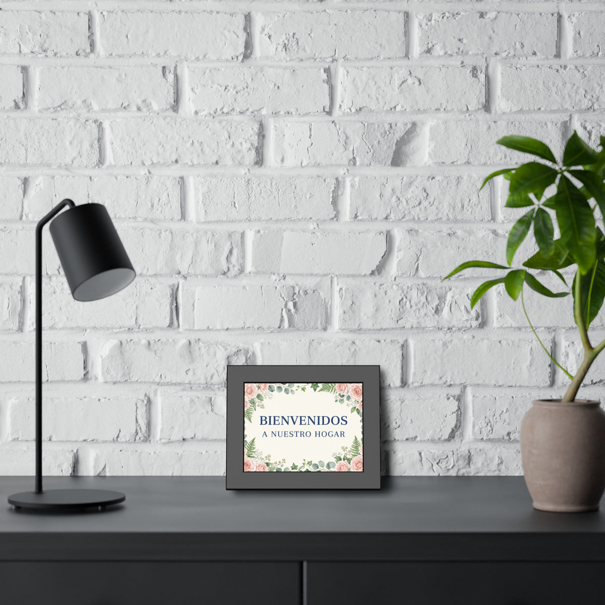 Framed Poster - "Bienvenidos a Nuestro Hogar" Floral Home Welcome Print