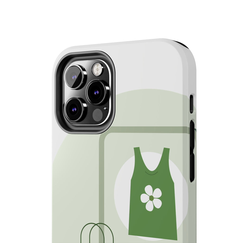 Green Shopping Icons Tough Phone Case — Eco Chic Protective Phone Cover