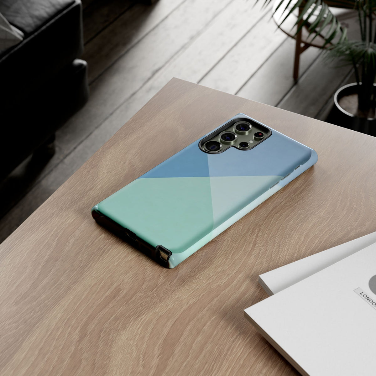 Geometric Mint & Sky Tough Phone Case