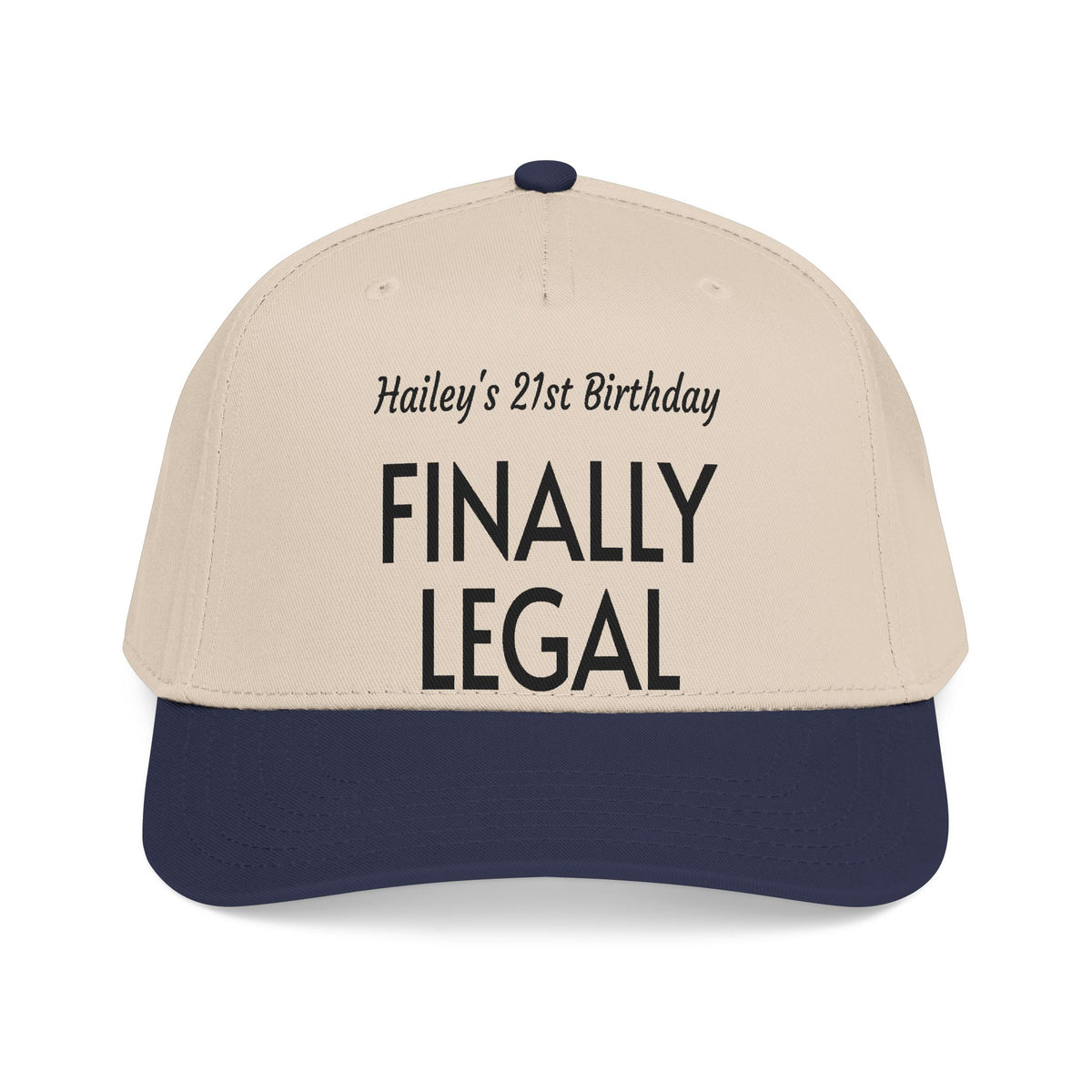 Gorra de Béisbol Cumpleaños 21 — Por Fin Legal Bordada Personalizada