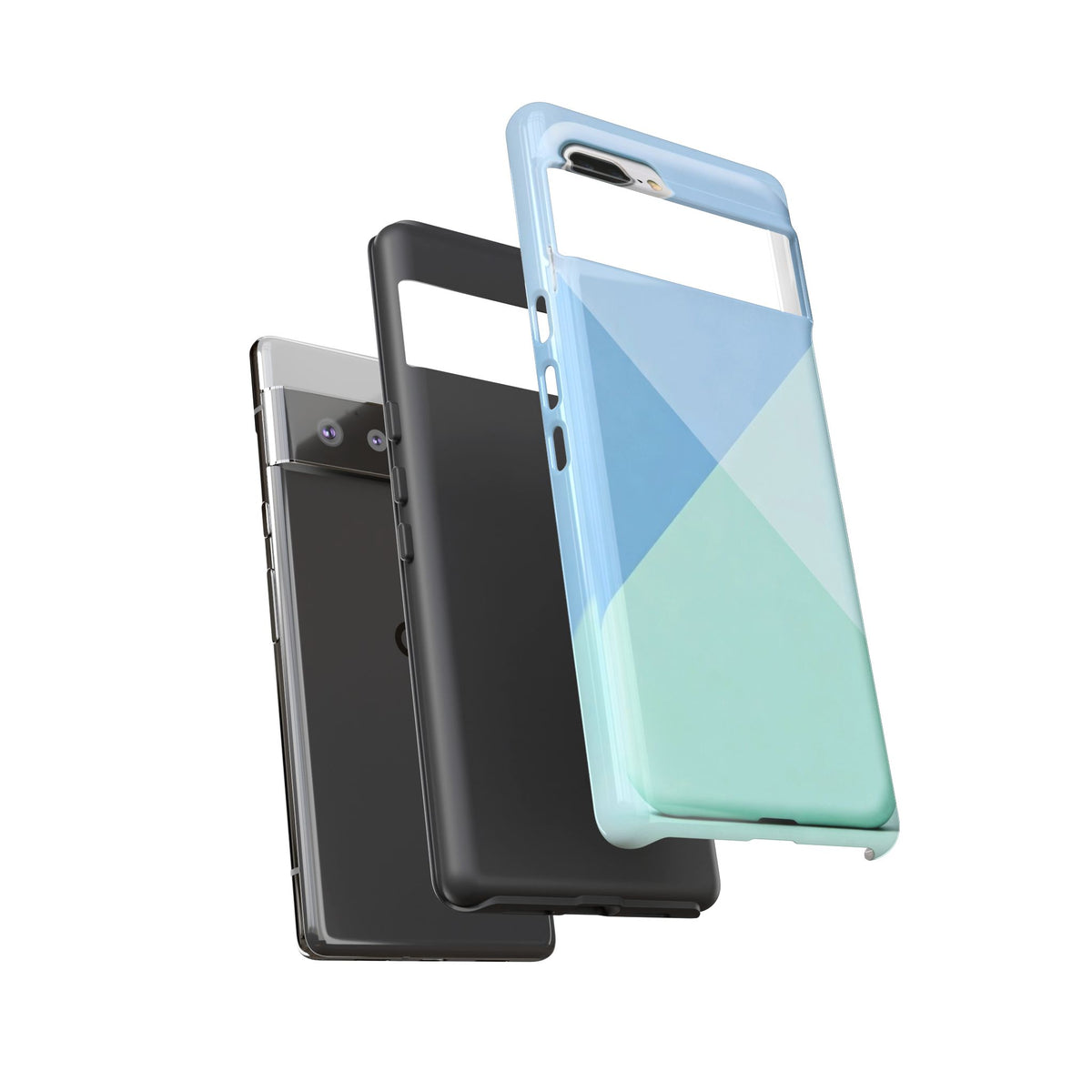 Geometric Mint & Sky Tough Phone Case