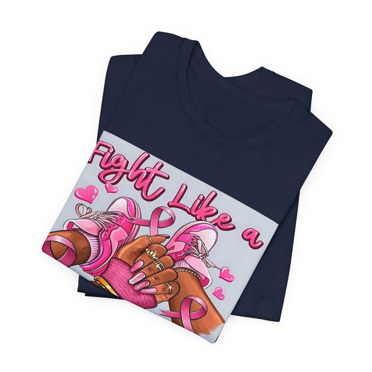 Fight Like a Queen Breast Cancer Awareness T-Shirt