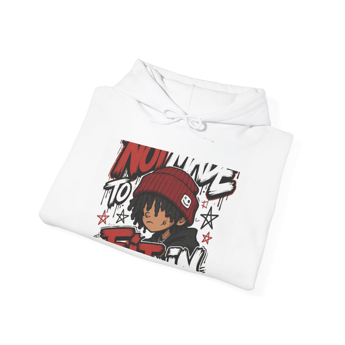 Hoodie — 'No Time to Explain' Anime Streetwear Pullover