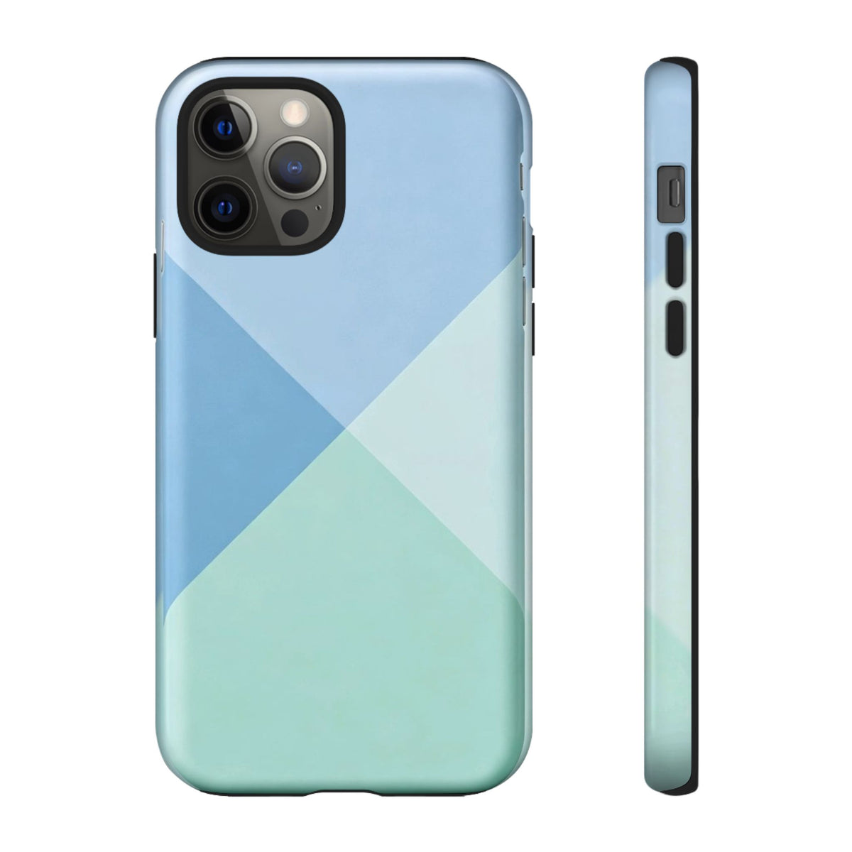 Geometric Mint & Sky Tough Phone Case