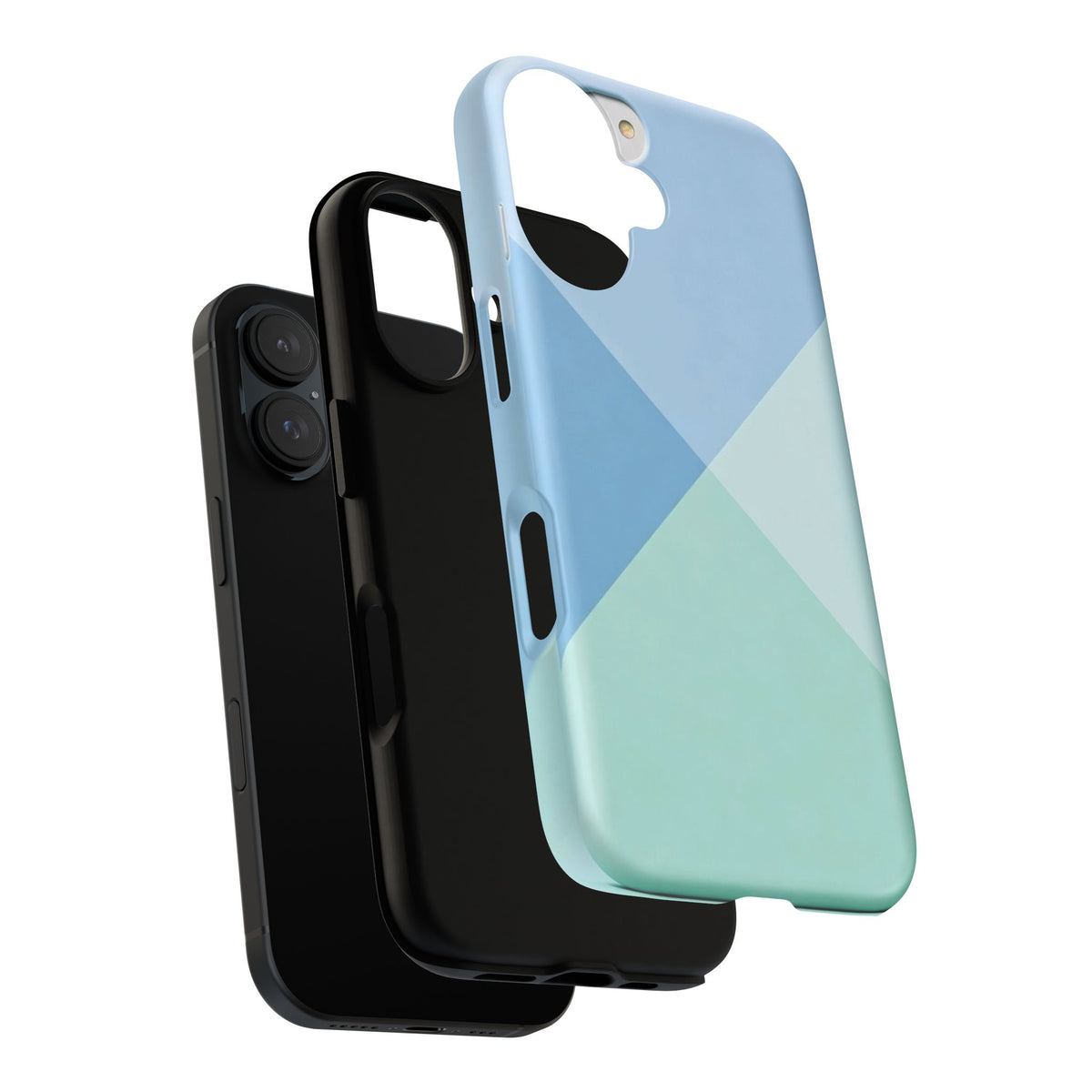 Geometric Mint & Sky Tough Phone Case