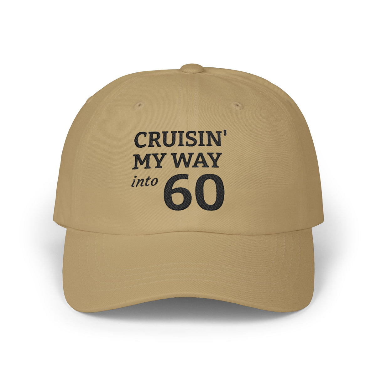 Gorra Dad Cap Cumpleaños 60 — Bordada Cruisin' My Way