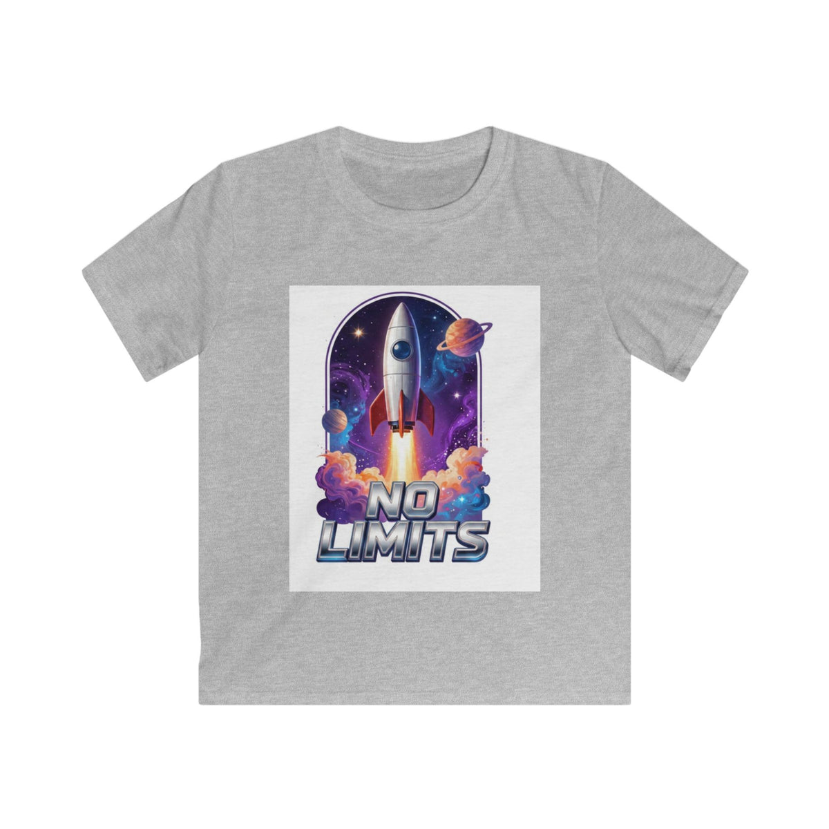 Kids Tee — 'No Limits' Rocket Space Graphic