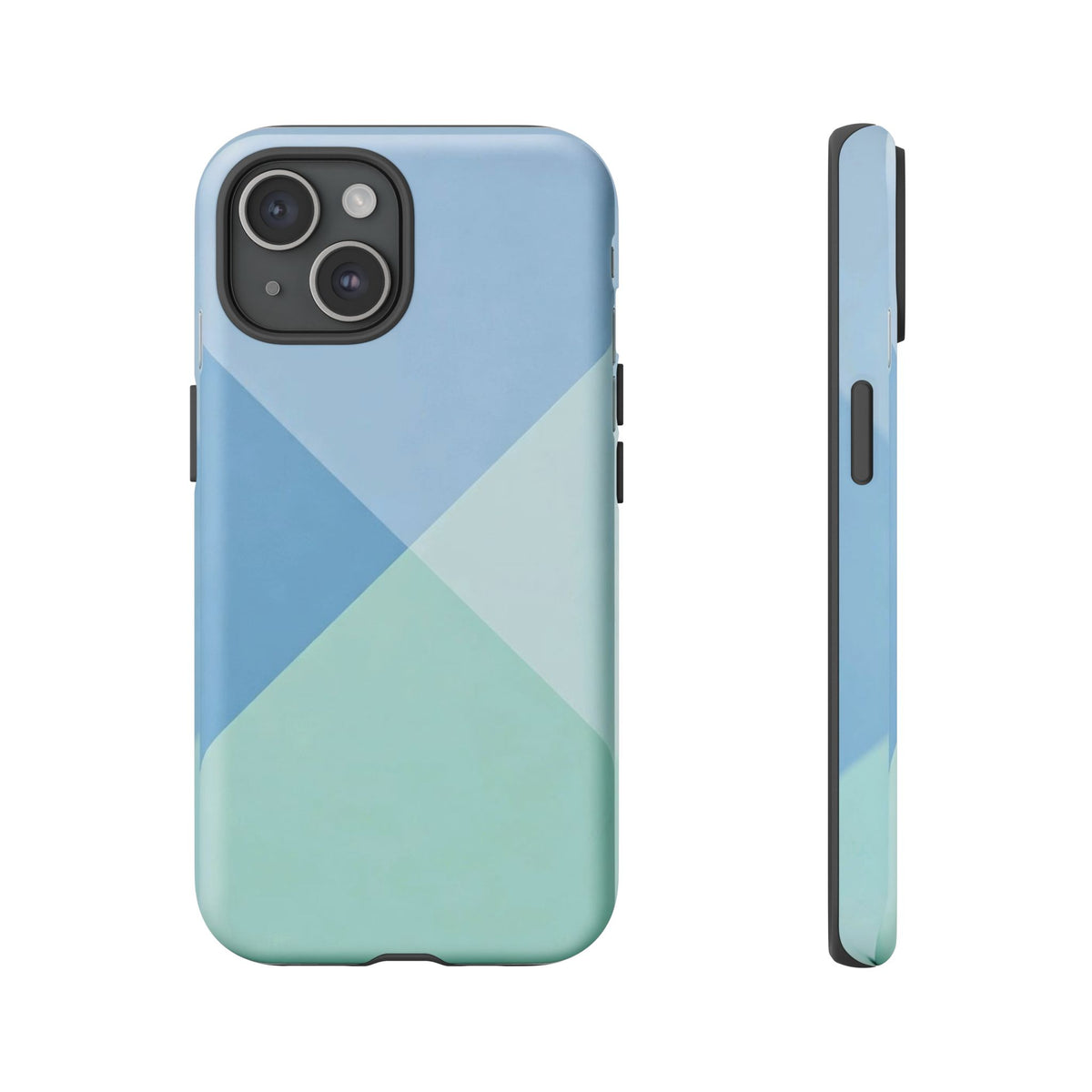 Geometric Mint & Sky Tough Phone Case
