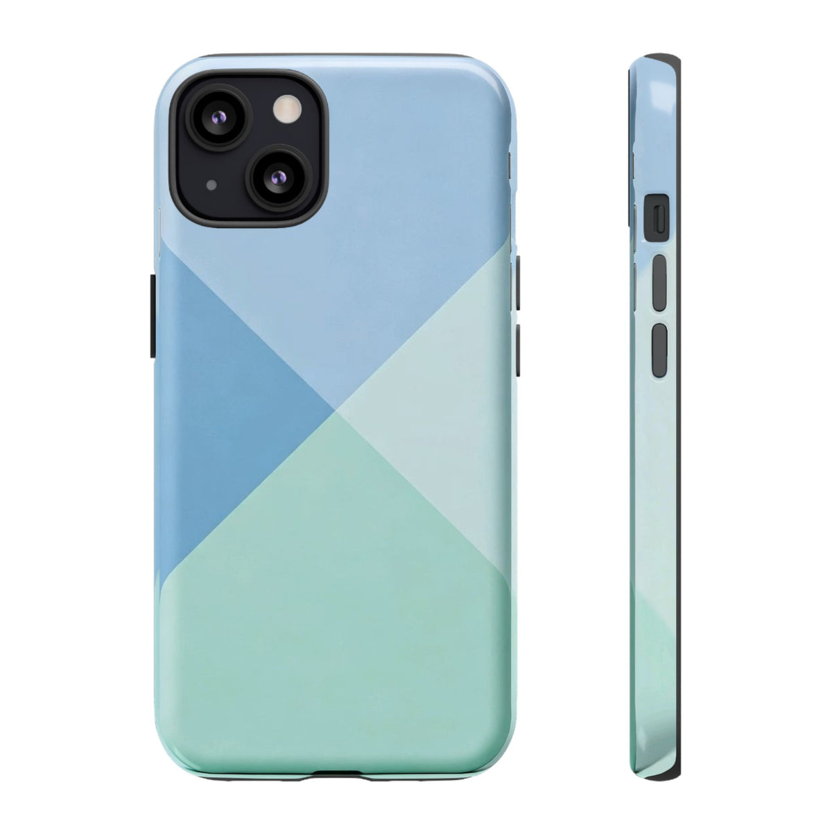 Geometric Mint & Sky Tough Phone Case