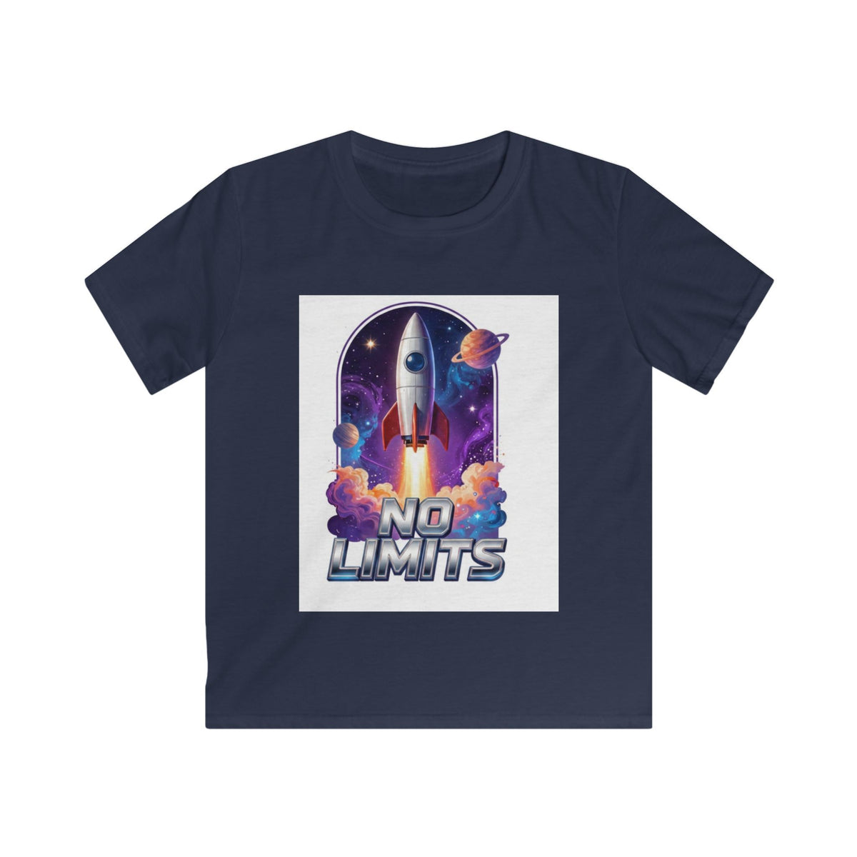 Kids Tee — 'No Limits' Rocket Space Graphic