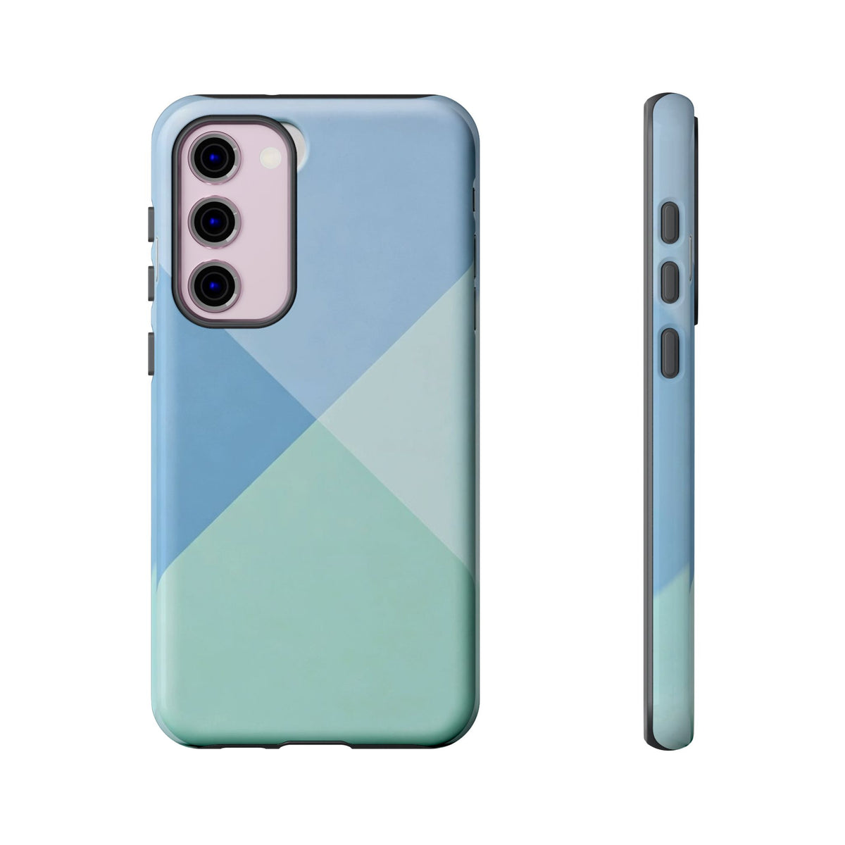 Geometric Mint & Sky Tough Phone Case