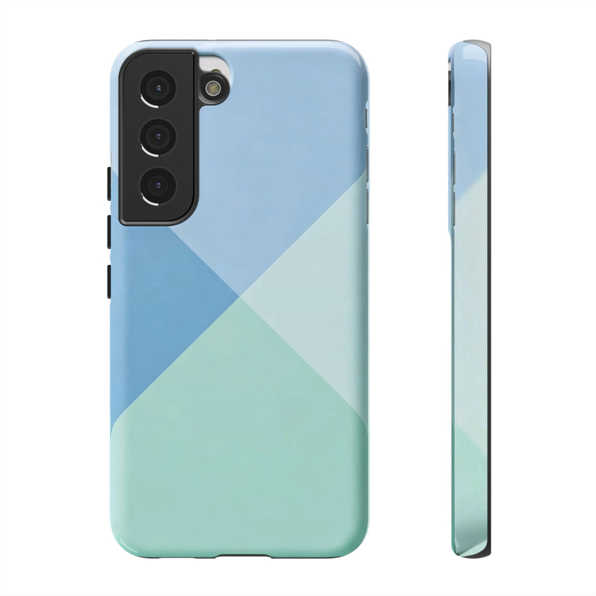 Geometric Mint & Sky Tough Phone Case