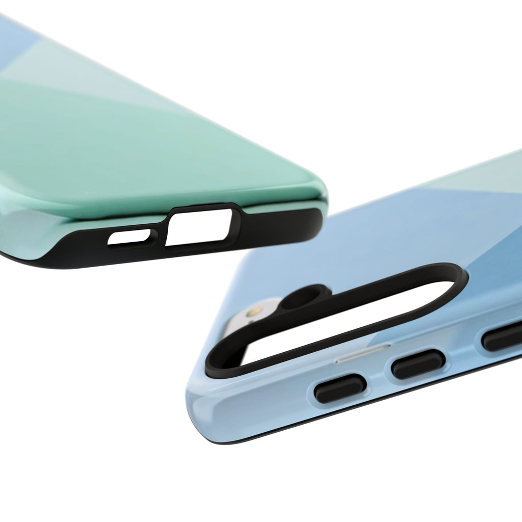 Geometric Mint & Sky Tough Phone Case
