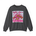 Fight Like a Queen Sweatshirt — Breast Cancer Awareness Pink Ribbon Crewneck