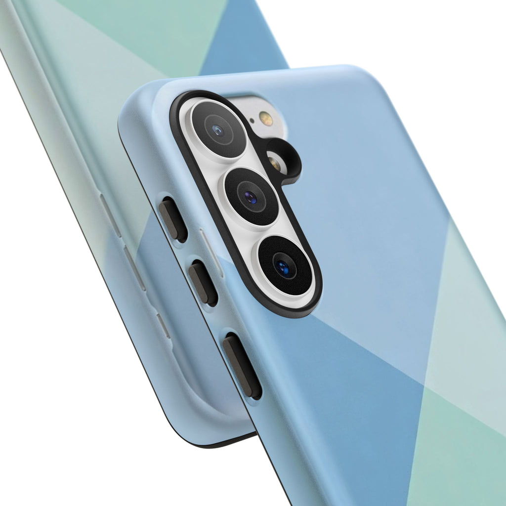 Geometric Mint & Sky Tough Phone Case