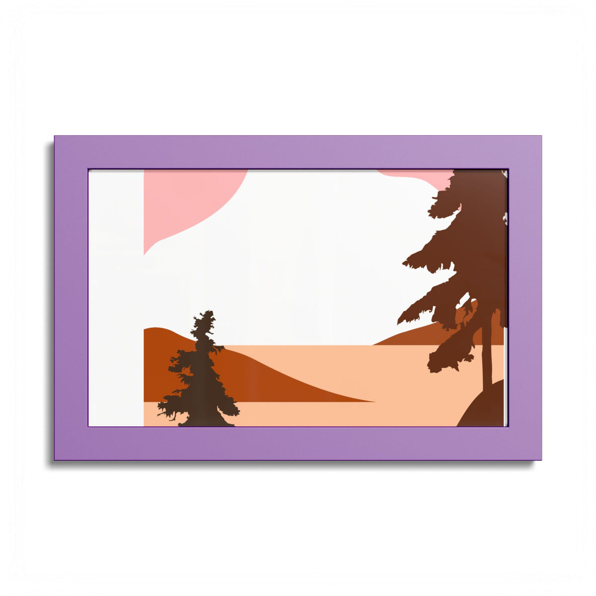 Minimalist Mountain Poster — Colored Frame Wall Art