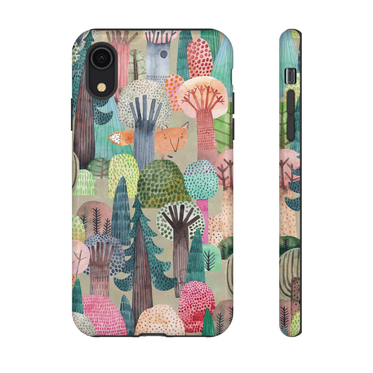 Woodland Fox Phone Case — Colorful Forest Art iPhone Cover