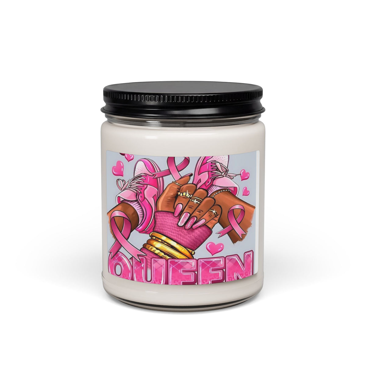 Breast Cancer Awareness 'Queen' Scented Soy Candle — 9oz Pink Ribbon Gift