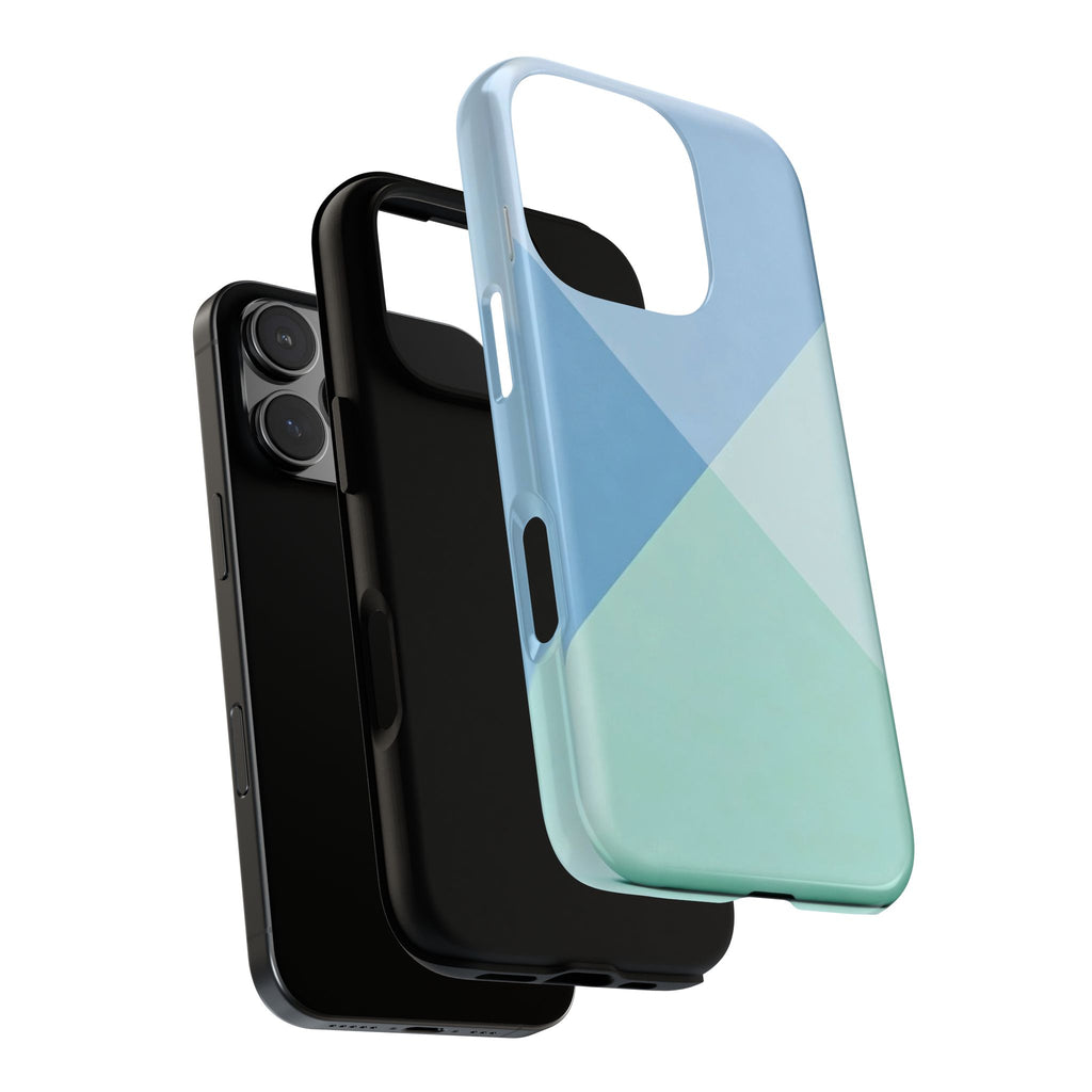 Geometric Mint & Sky Tough Phone Case