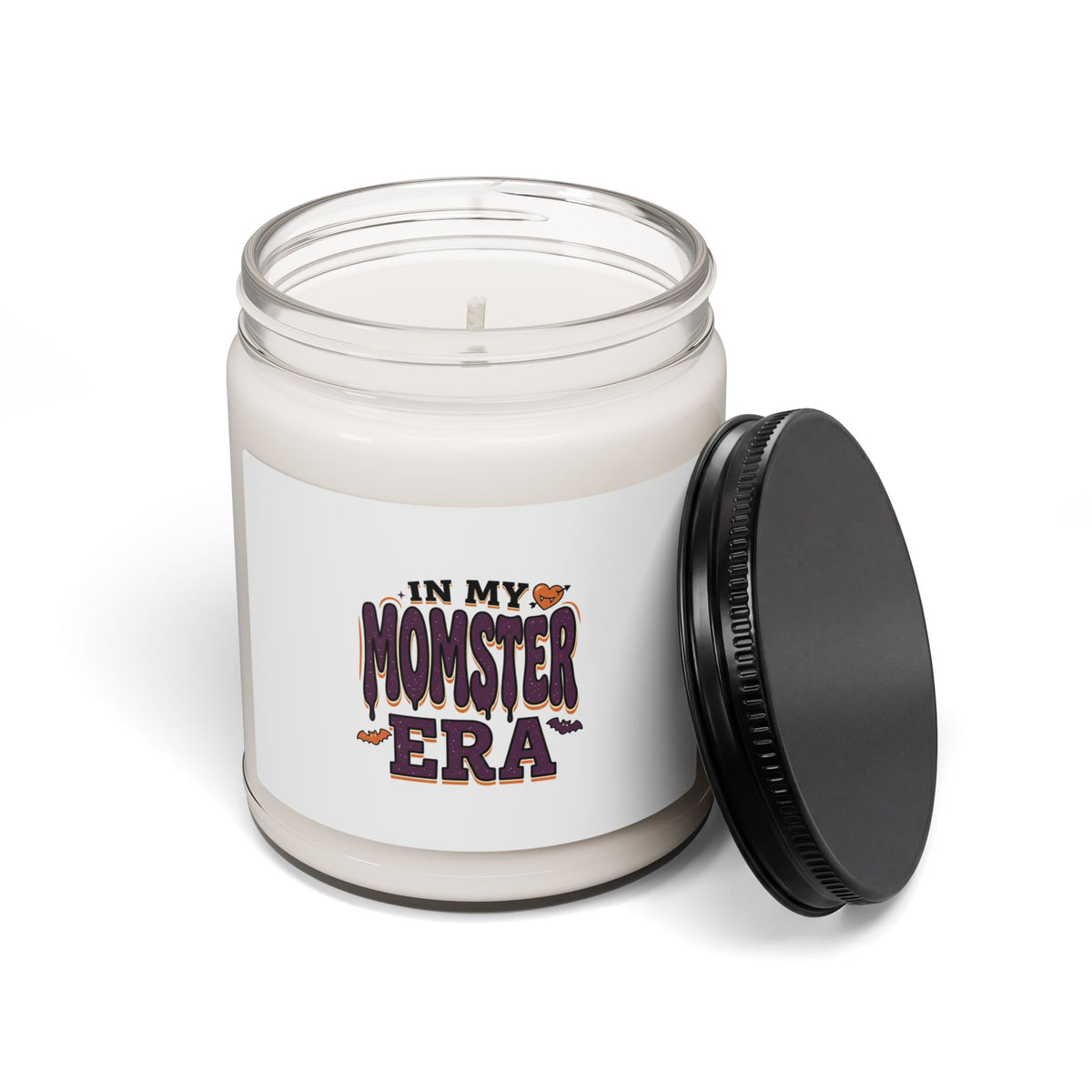 Momster Era Halloween Candle | Scented Soy, Purple Orange Spooky Label