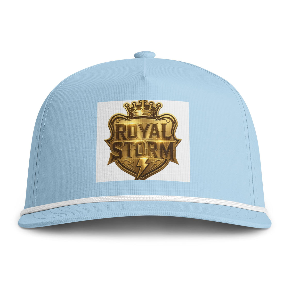 Royal Storm Patch Cap — Vintage Crest Embroidered Rope Trucker Hat