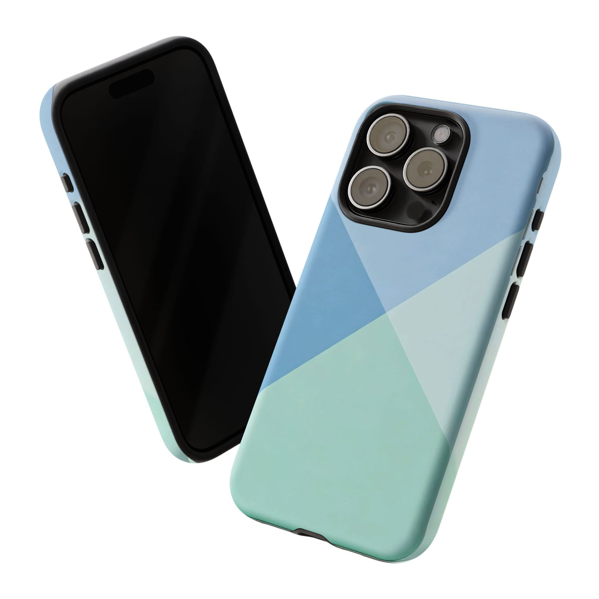 Geometric Mint & Sky Tough Phone Case