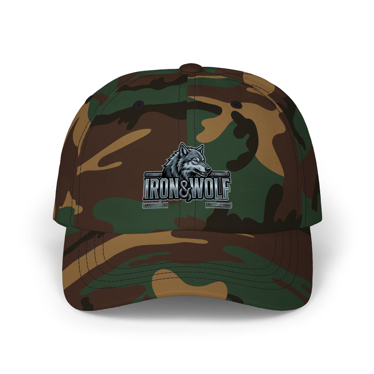 Dad Cap — Iron & Wolf Embroidered Logo Baseball Hat