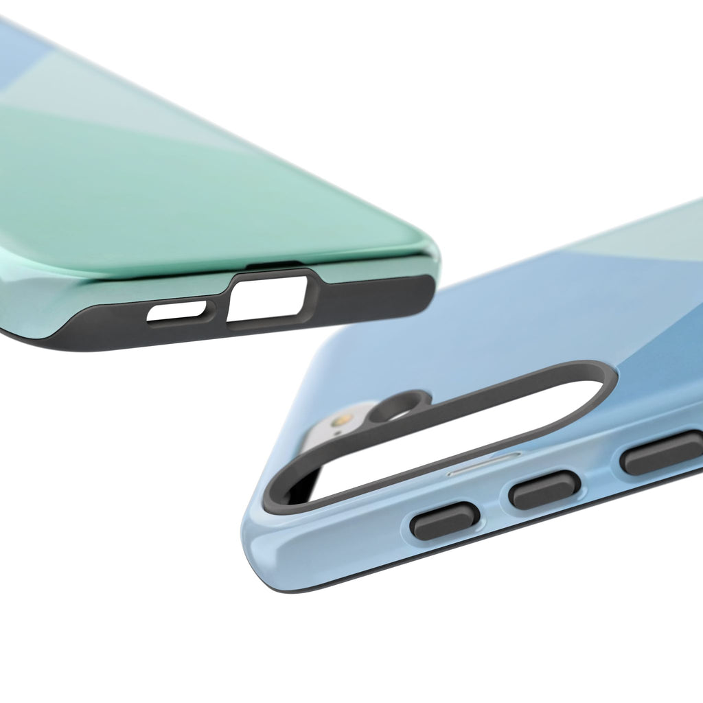Geometric Mint & Sky Tough Phone Case