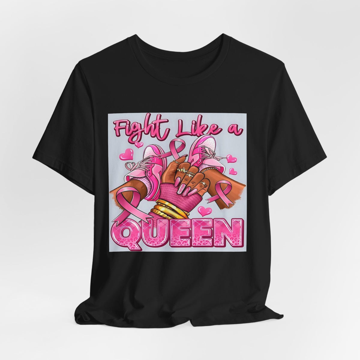 Fight Like a Queen Breast Cancer Awareness T-Shirt
