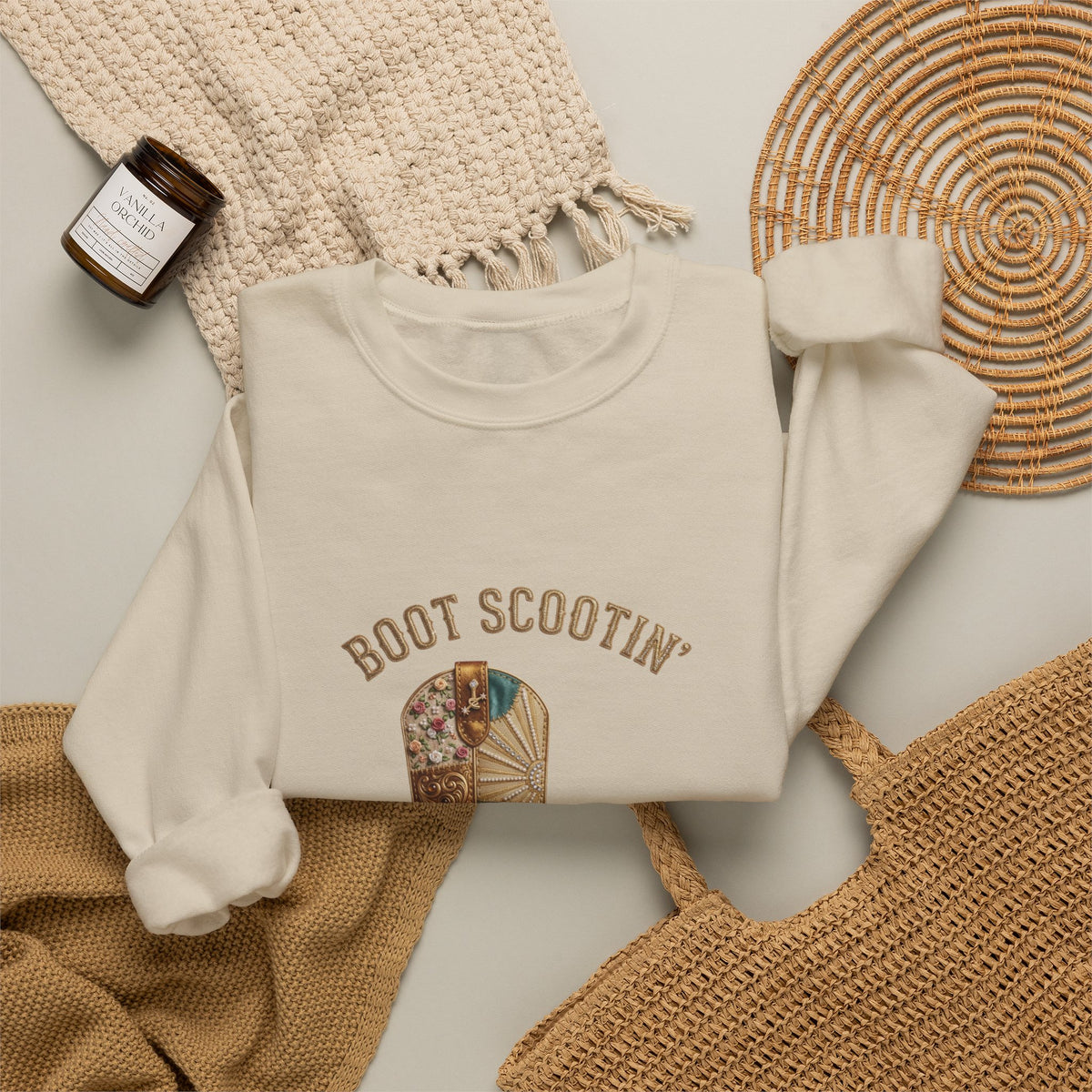 Boot Scootin' Cowboy Boot Sweatshirt | Country Western Cowgirl Ranch