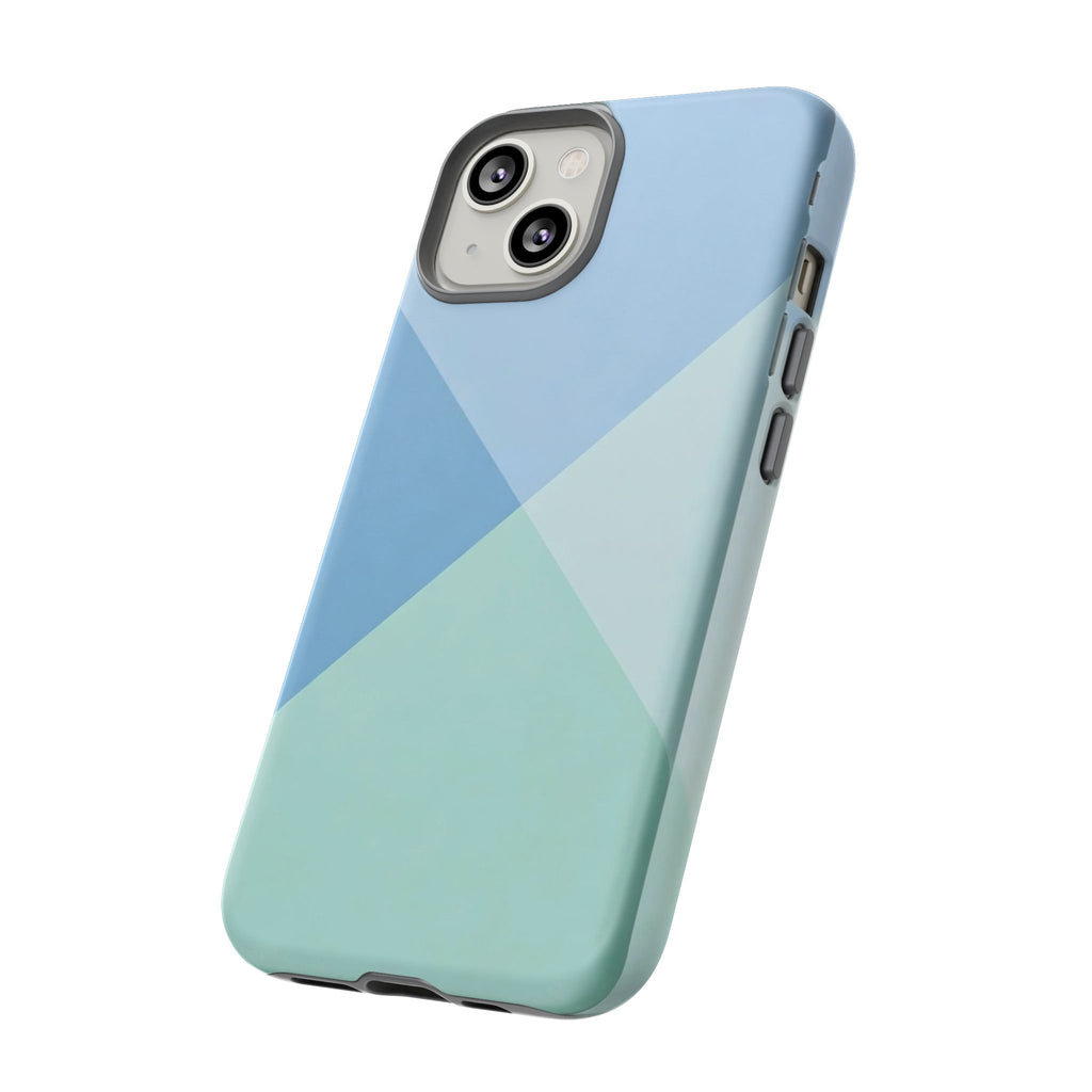 Geometric Mint & Sky Tough Phone Case