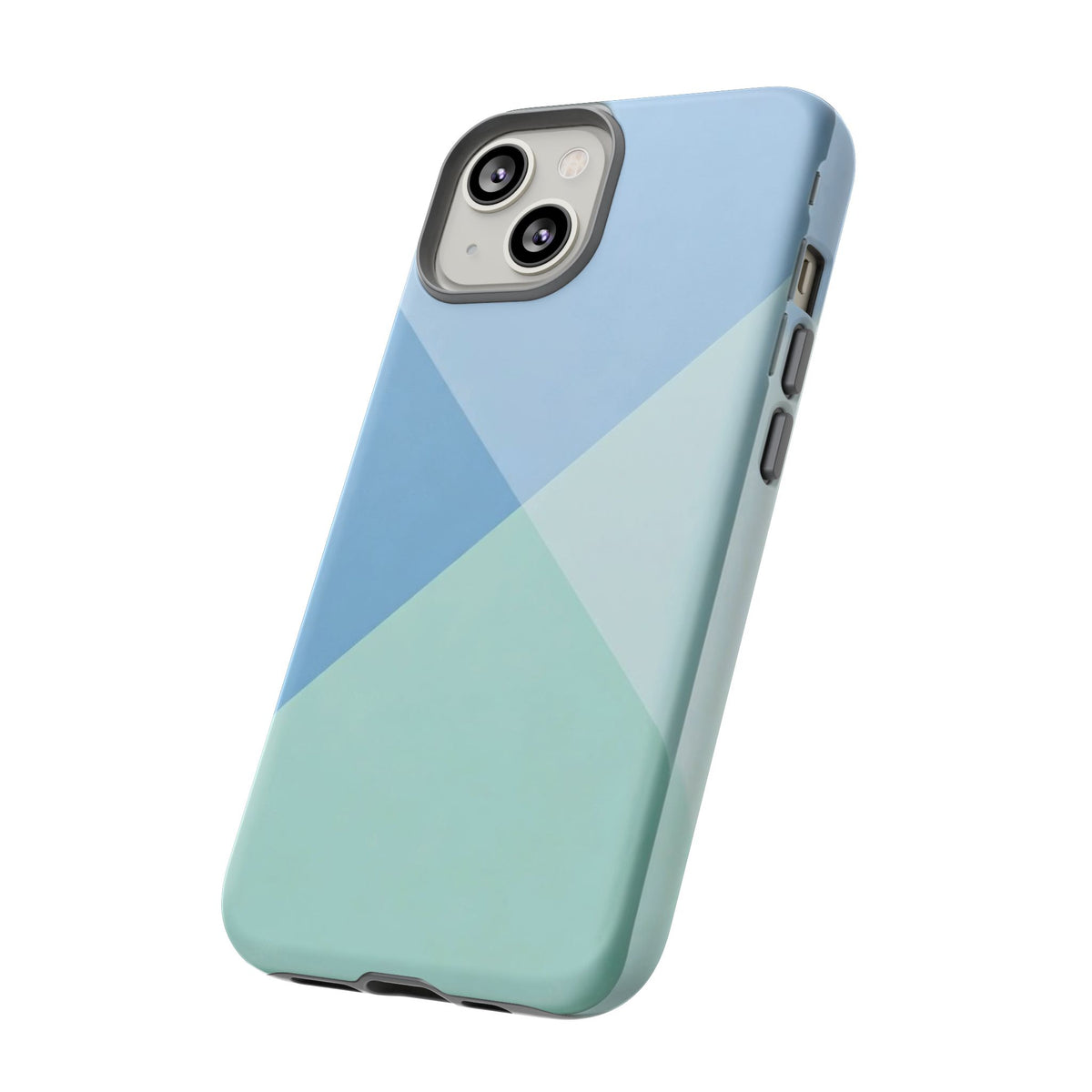 Geometric Mint & Sky Tough Phone Case
