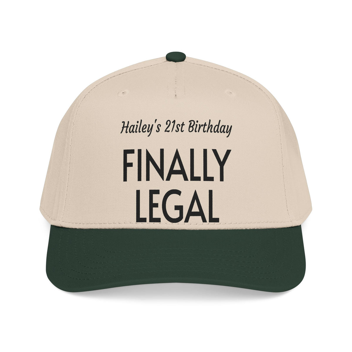 Gorra de Béisbol Cumpleaños 21 — Por Fin Legal Bordada Personalizada