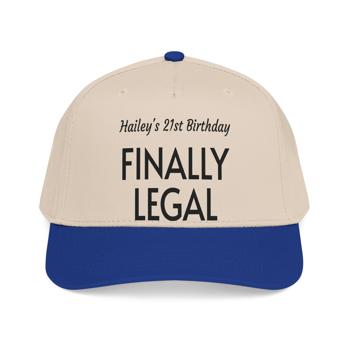 Gorra de Béisbol Cumpleaños 21 — Por Fin Legal Bordada Personalizada