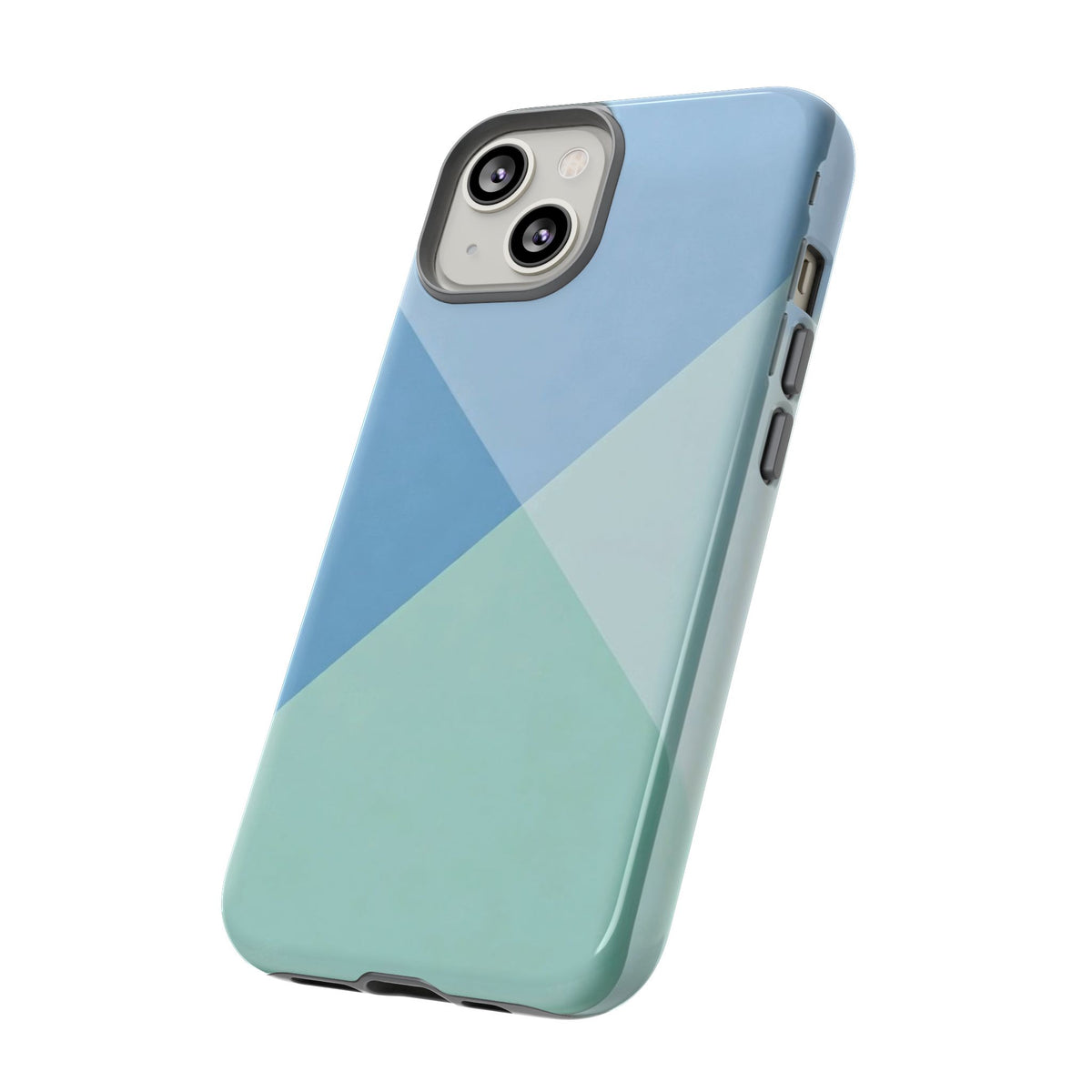 Geometric Mint & Sky Tough Phone Case