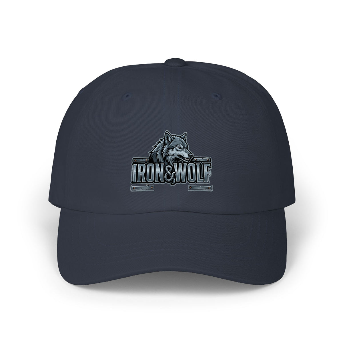 Dad Cap — Iron & Wolf Embroidered Logo Baseball Hat