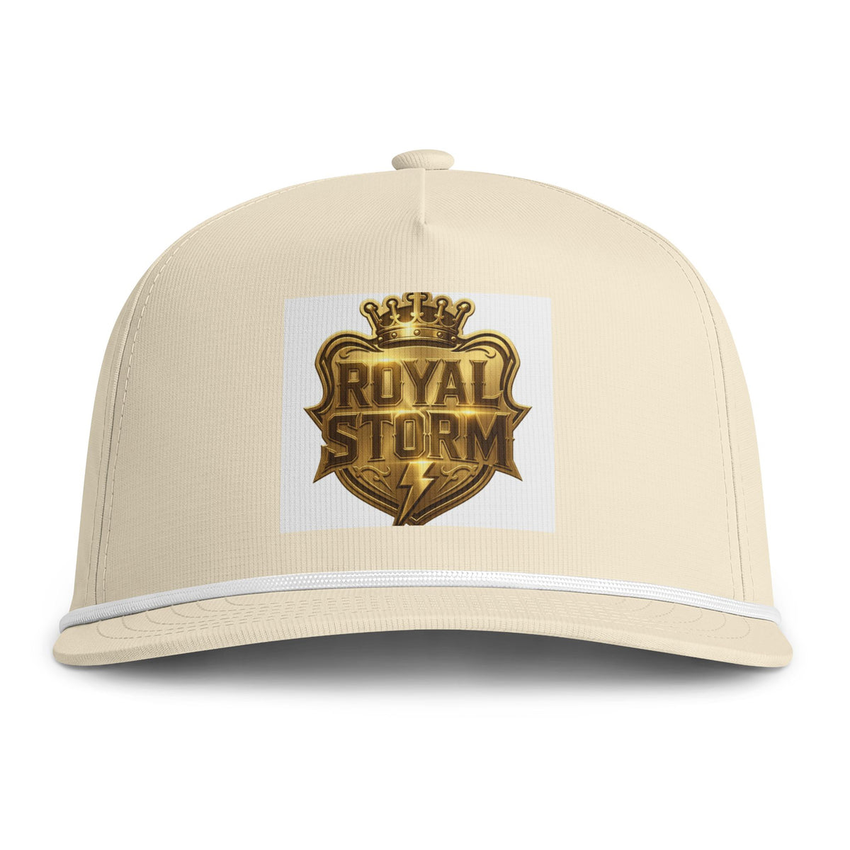 Royal Storm Patch Cap — Vintage Crest Embroidered Rope Trucker Hat