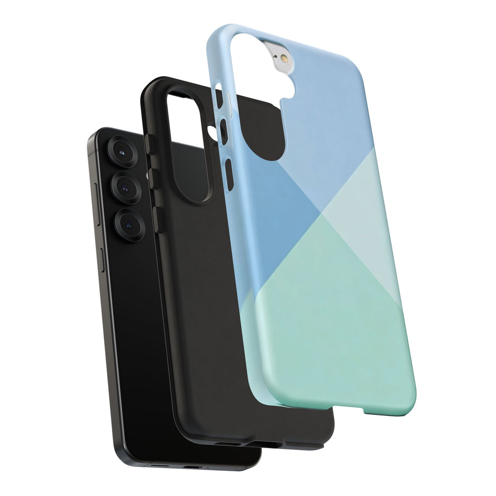 Geometric Mint & Sky Tough Phone Case