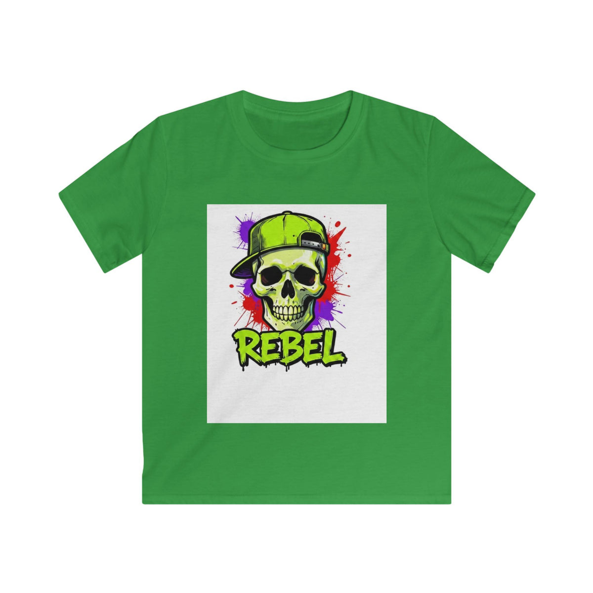 Kids Tee - 'Rebel' Skull Streetwear Graphic
