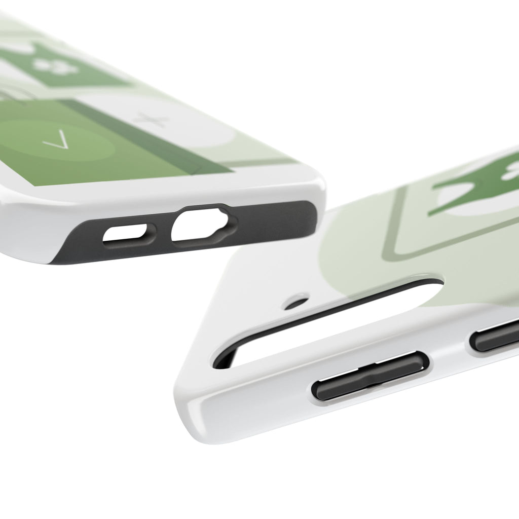 Green Shopping Icons Tough Phone Case — Eco Chic Protective Phone Cover