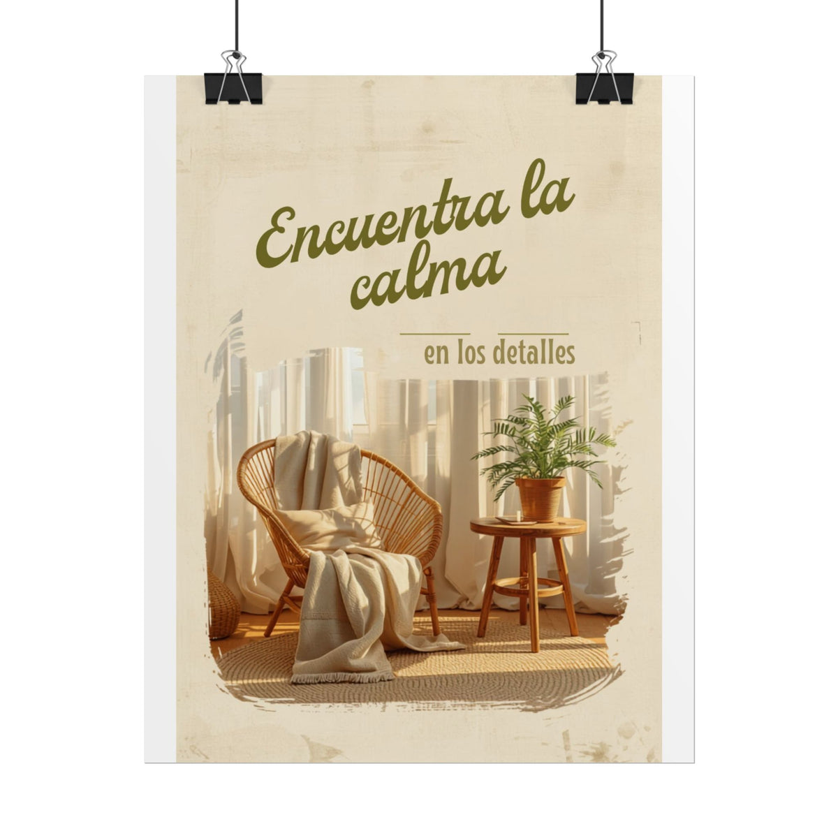 Encuentra la calma Poster – Tranquil Home Decor Rolled Art Print