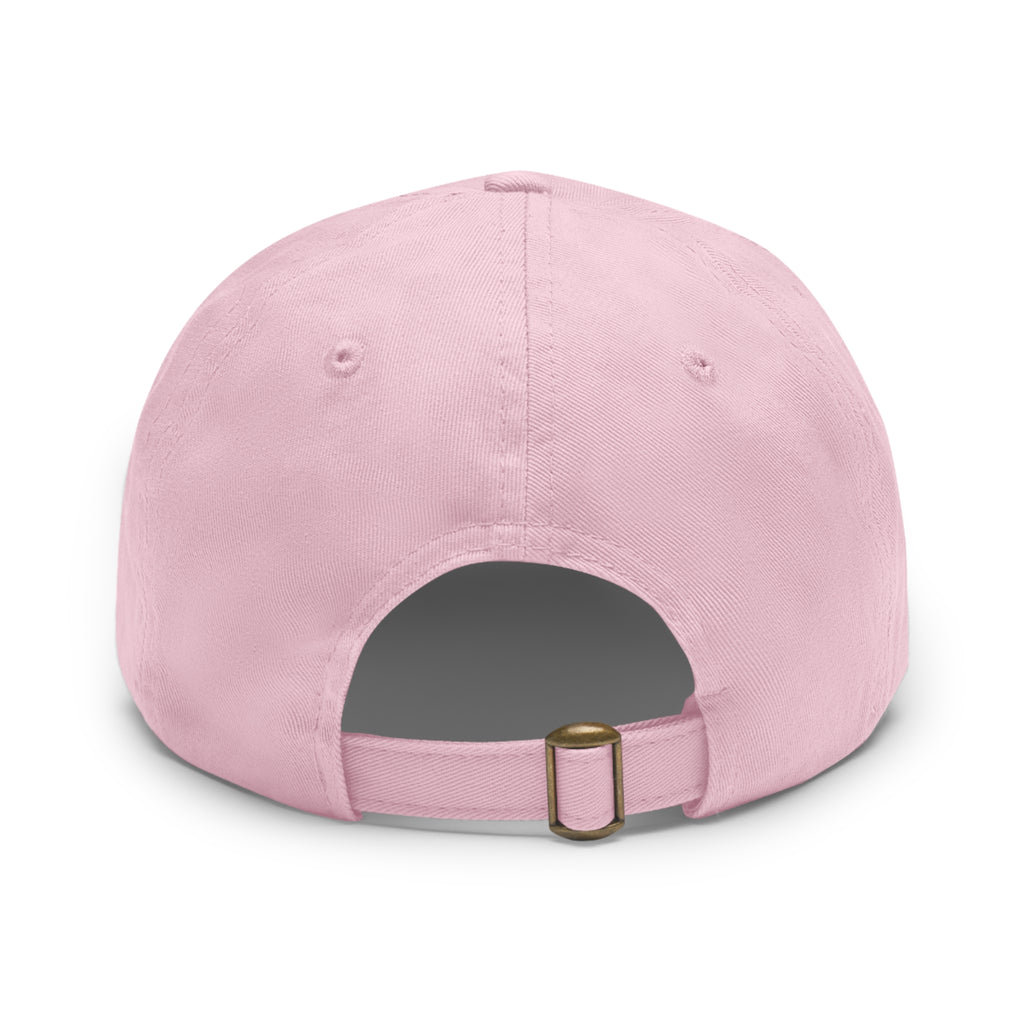 Leather Patch Dad Hat — ‘Dark Eagle’ Vintage Emblem Cap