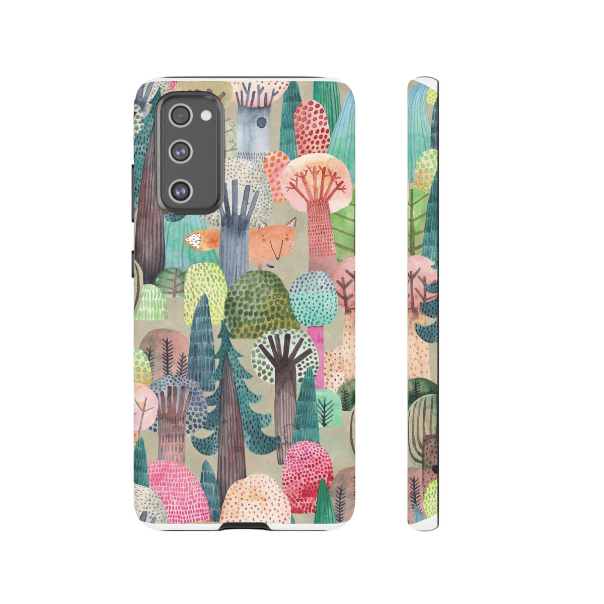 Woodland Fox Phone Case — Colorful Forest Art iPhone Cover