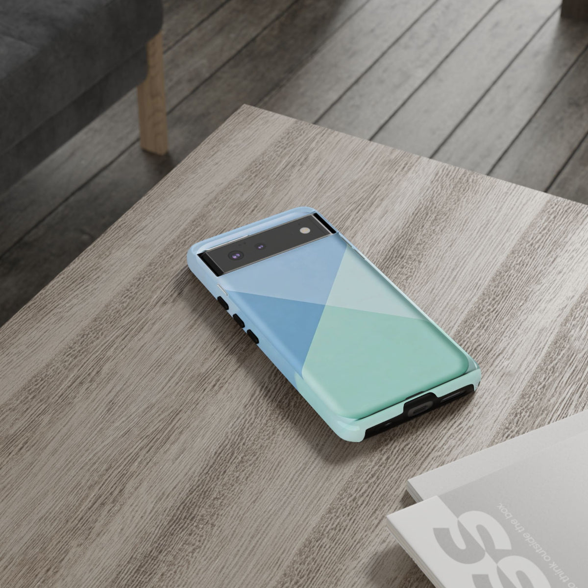 Geometric Mint & Sky Tough Phone Case