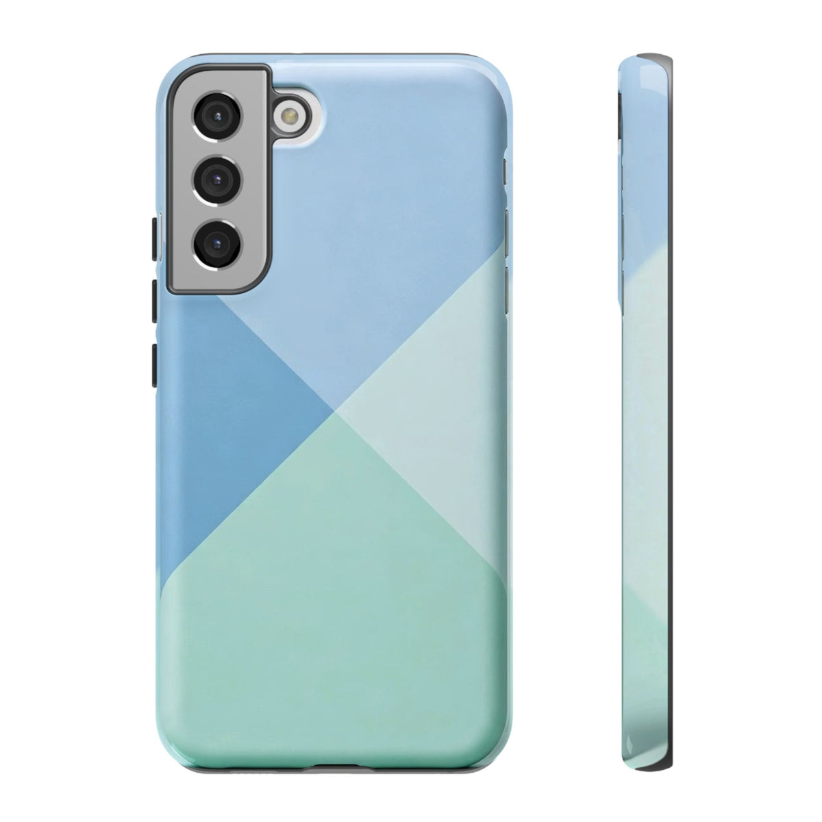 Geometric Mint & Sky Tough Phone Case