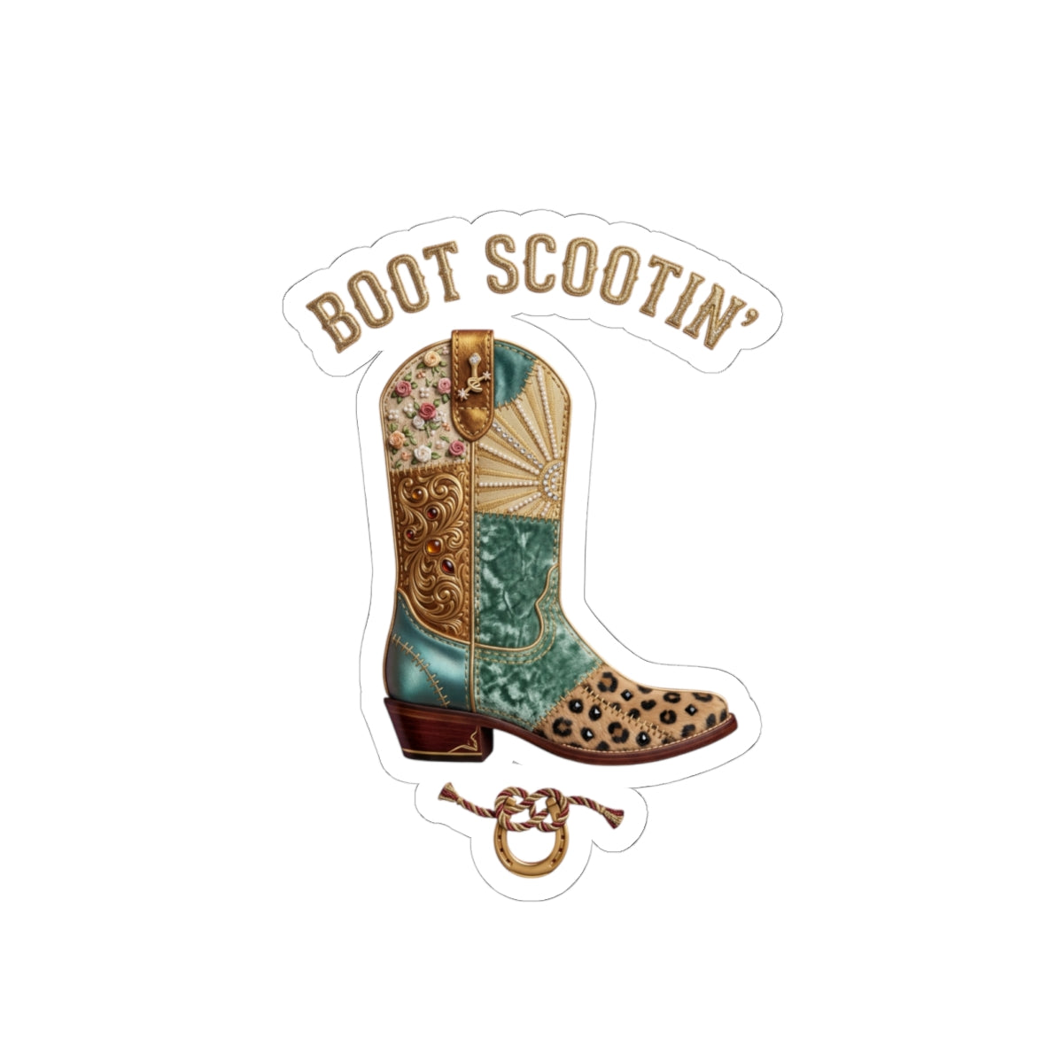 Boot Scootin' Cowboy Boot Sticker | Country Western Sticker