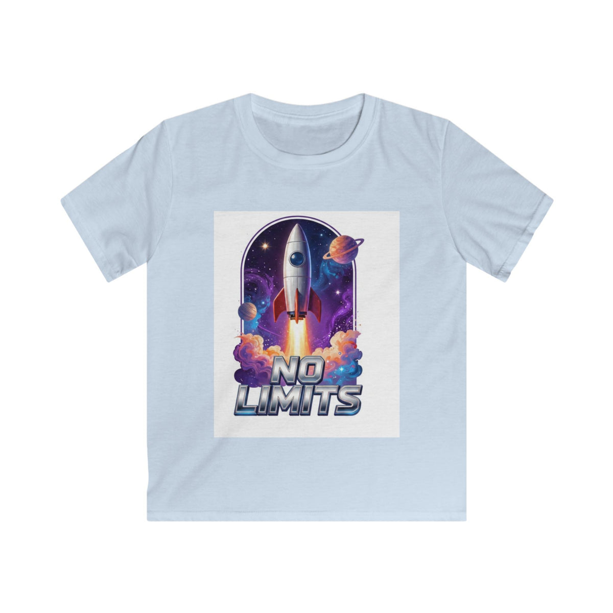 Kids Tee — 'No Limits' Rocket Space Graphic